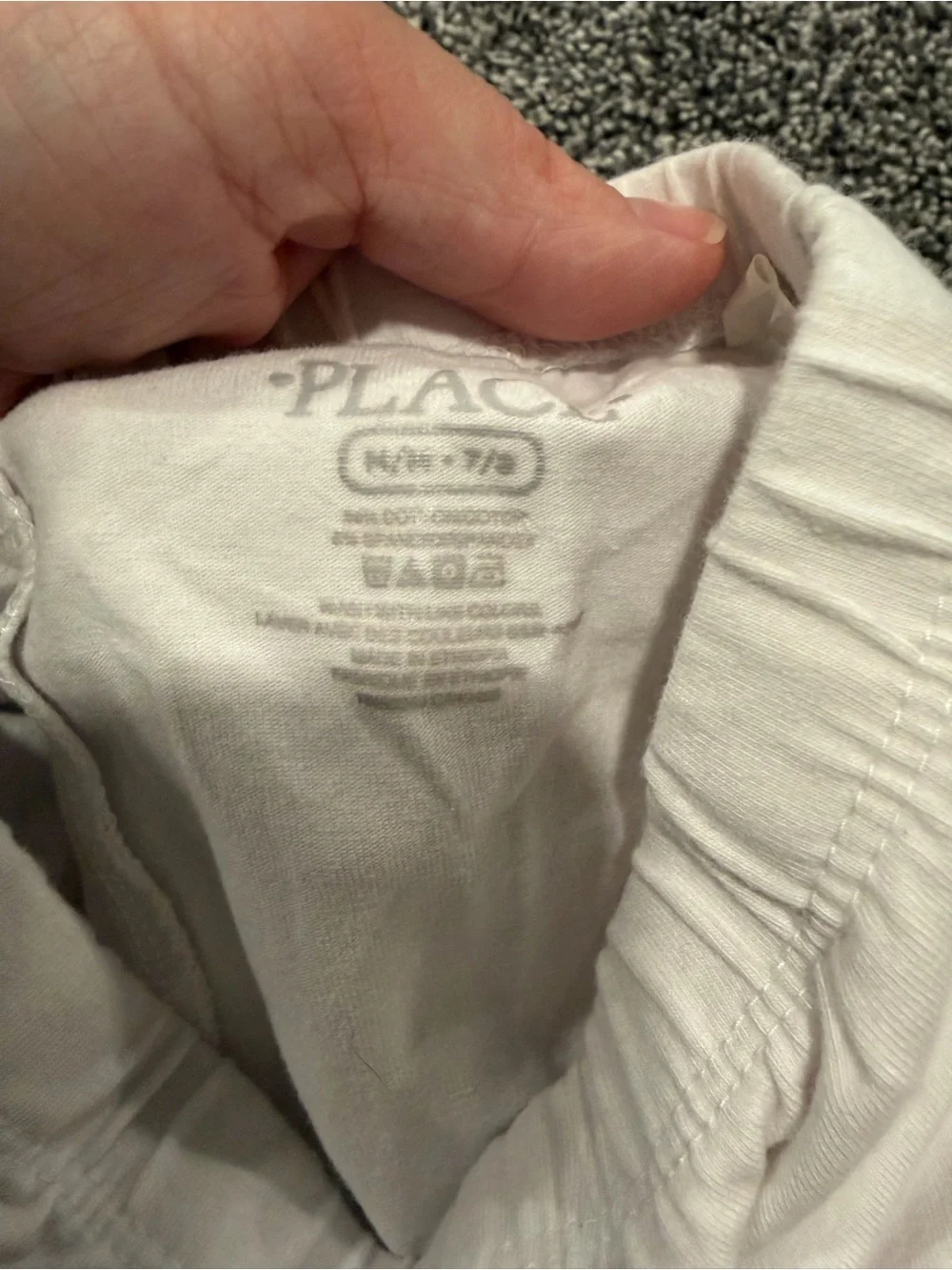 Size Medium 7/ 8 The Children’s Place Solid White Leggings